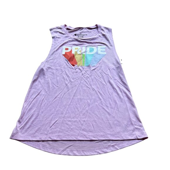 Pure Barre Size S NEW Lilac Purple Pride Flag Sleeveless Crew Neck Tank Top - Picture 1 of 8